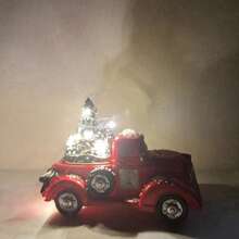 1 件聖誕紅色汽車和樹裝飾樹脂工藝品家居裝飾 - 彩色 - 查看 6