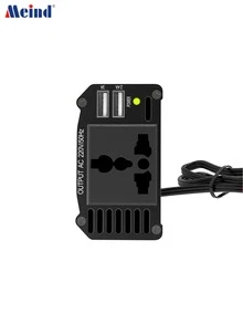 紅色300瓦汽車逆變器,帶有通用插座,適用於汽車12v到220v - 紅色 - 查看 4