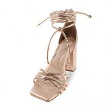 Women Heeled Sandals - 乾枯玫瑰色 - 查看 5