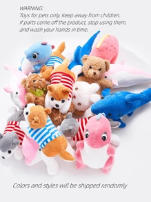 Caja Sorpresa De Juguete De Peluche Surtido Para Mascotas, Juguetes Para Perros/gatos, Paquete Aleatorio De 2 Piezas