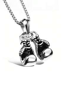1pc Men's Punk Style Boxing Glove Pendant Necklace With Simple Design, Great For Festival Gift - boxing - View 6