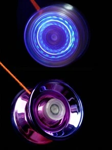 1 件彩色紫色溜溜球帶繩子和指環減壓玩具適合成人和青少年、學校、辦公室、家庭、派對遊戲 - 紫色 - 查看 1