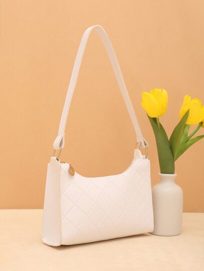 Casual Fashion Embossed Women Shoulder Bag, Versatile For Daily Outing