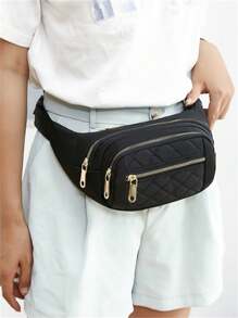 Durable Waterproof Chest Bag with Adjustable Strap - Perfect for Sports and Travel - Black - View 3