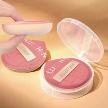1pc Pink Powder Puff In Box: Reusable Soft Plush Sponge Facial Body Powder Puff, Wet/Dry Makeup Tools For Delicate & Natural Look
