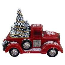 1 件聖誕紅色汽車和樹裝飾樹脂工藝品家居裝飾 - 彩色 - 查看 8