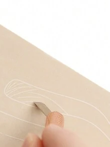 1pc Silicone Eyebrow Tattoo Practice Skin - Camel - View 3