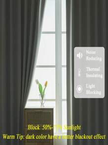 Estelar Textiler 1單層淺灰色窗簾後片隔熱窗簾臥室降噪客廳窗簾 - 淺灰色 - 查看 5