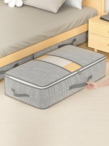 1PC Fog Gray Bed Bottom Visible Storage Bag, Quilt Storage Bag, Toy Storage Bag, Two-Way Zipper, Transparent Window, Selected Fabric, Wear-Resistant, Suitable For Warehouse Storage Or Home Debris Storage And Organization Storage Bag Clothes Storage For Lingerie Drawer Organizer School Organizer Bags Teacher Storage Bags Organizer Storage Bins Under Bed Storage Bag Clothes Container Underbed Storage Containers Closet Organizers For Organizing Clothes Blankets Pillows Comforter Sweaters