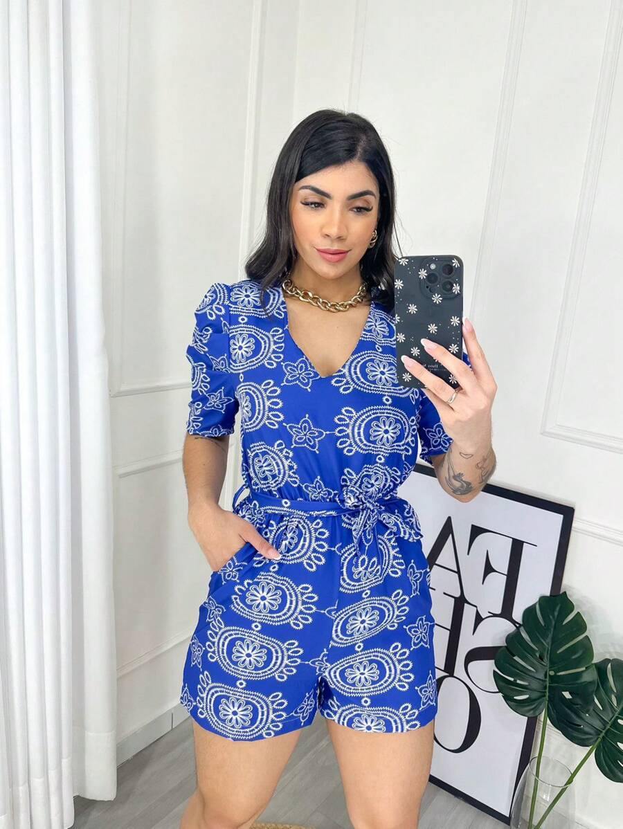 Women Jumpsuits - Xanh đậm - Xem 1