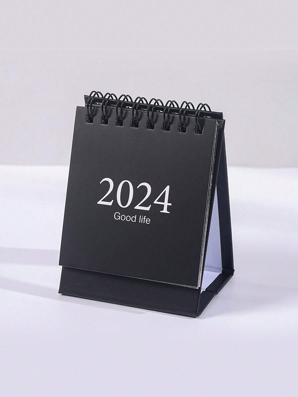 1pc 2024 Mini Desk Calendar With Stand And Planner Notebook SHEIN USA