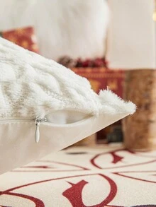 1 件雪花刺繡枕套 - 白色 - 查看 5