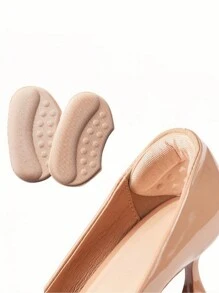 2pcs/Set Skin-Colored Comfortable Soft Heel Pads For Preventing Grinding And Reducing Shoes Size For Women Men Sneakers Shoes, Casual Shoes, Women Pumps Women Heels