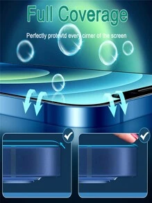 5 件裝全覆蓋水凝膠膜軟屏幕保護膜,兼容 Iphone - 無色 - 查看 3