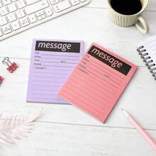 9 Piezas/set Nota Adhesiva, Bloc De Notas, Cuaderno Para Mensaje, Nota Saliente, Nota De Color Claro, Memo De Nevera - Multicolor - Ver 5