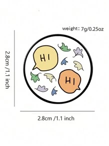 1pc Ace Of A Design HI Custom Funny Vintage Brooches Shirt Lapel Teacher Bag Cute Badge Cartoon Pins For Couple Friends