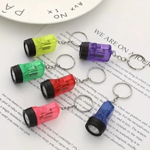 Mini Plastic Flashlight Keychains For Men, Suitable For Outdoor Camping Random Color Halloween Gift Souvenir Car Accessories Bag Charm School - Multicolor - View 3