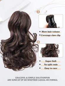 Phần mở rộng Tổng hợp Tóc đuôi gà - Black-brown - Xem 5