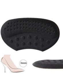 2pcs Black Comfortable Anti-Friction Soft Shoe Heel Pads (Can Help Enlarge Or Reduce Size) For Women High Heels Women Pumps And Men Sneakers Shoes Summer Daily Wear