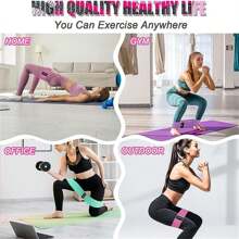 Stoffwiderstandsband-Set für Bein- und Hüftübungen, inkl. 3 Intensitätsstufen rutschfestes Hüftband, geeignet für Heim- und Fitnessstudio-Workouts, Yoga, Pilates Fitnesszubehör, Sport, Fitnessstudio, Heimtraining, Trainingsband, Widerstandsbänder