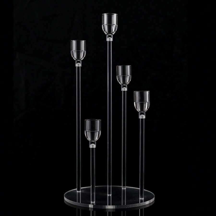 Clear Acrylic Candle Holder For Table Centerpiece Decoration ,Wedding Room Decor SHEIN USA