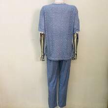 Pajama Sets For Women - Royal Blue - View 3