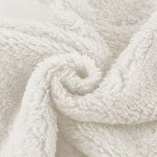 1pc Baby Girls' Casual Cute Furry Warm Jacket, White, Autumn/winter