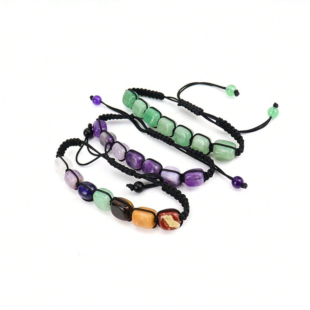 7 Chakra Stone Yoga Bracelet Reiki Healing Crystal Natural Gemstone