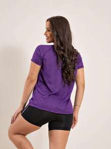 Women Sports Tees & Tanks - 紫色 - 查看 5