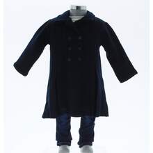 Abrigo para Niña Azul Marino 3175 Talla 0 a 4 Años - Azul - Ver 2