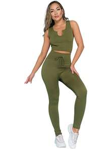 Women Two-piece Outfits - xanh quân đội - Xem 4