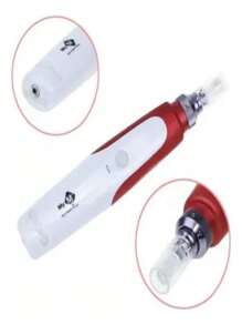 Electric Dermapen Apparatus 2 Tips - Red and White - View 1