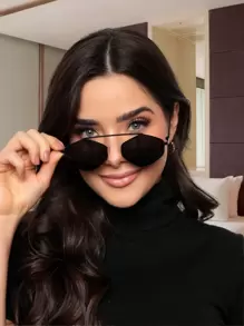 Thời trang nữ Kính Retro - màu đen - Xem 1