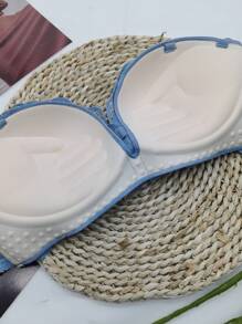 Sexy Lace Push Up Bra For Small & Flat Chest - Blue - View 4