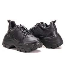 Women Wedge Sneakers - màu đen - Xem 1