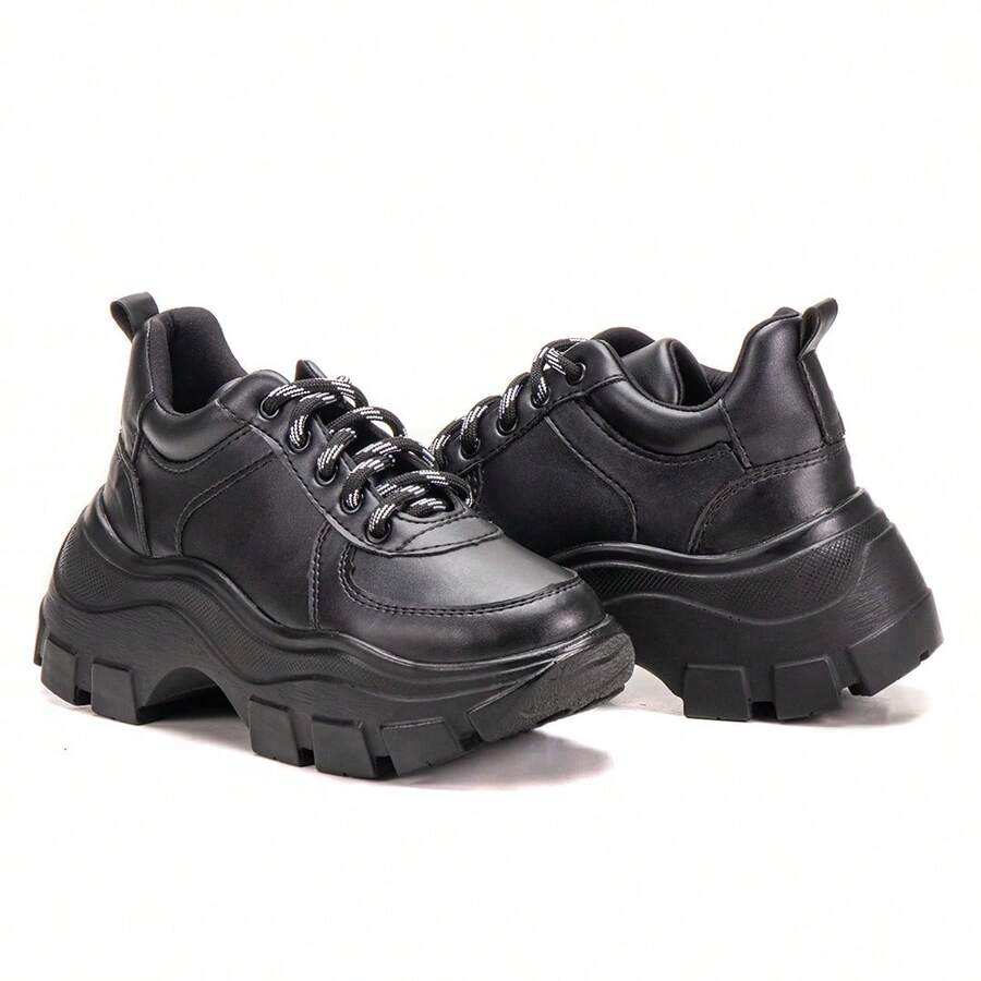 Women Wedge Sneakers - màu đen - Xem 1