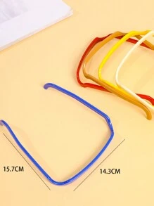 5pcs Fashionable Rectangle Sunglasses Style Hair Clips, Hairpins For Braid And Updo - Multicolor - View 4