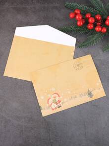 6入組老式牛皮紙聖誕信封