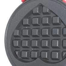 Heart Shaped Waffle Maker Non-Stick Heart Waffle Maker - Red - View 3