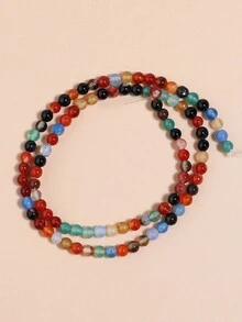 1鋼絞線瑪瑙珠子在4mm/6mm/8mm/10mm手環,腳錬,項鍊製作 - 彩色 - 查看 30