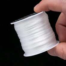 1PC 0.2-0.6mm Transparent Fishing Line For Beads Non-Elastic Ultra-Fine Wire Clear Non-Stretch Nylon String Beading Cord Thread For Jewelry Making Supplies Handmade Accessories Weaving Fish Silk Rope