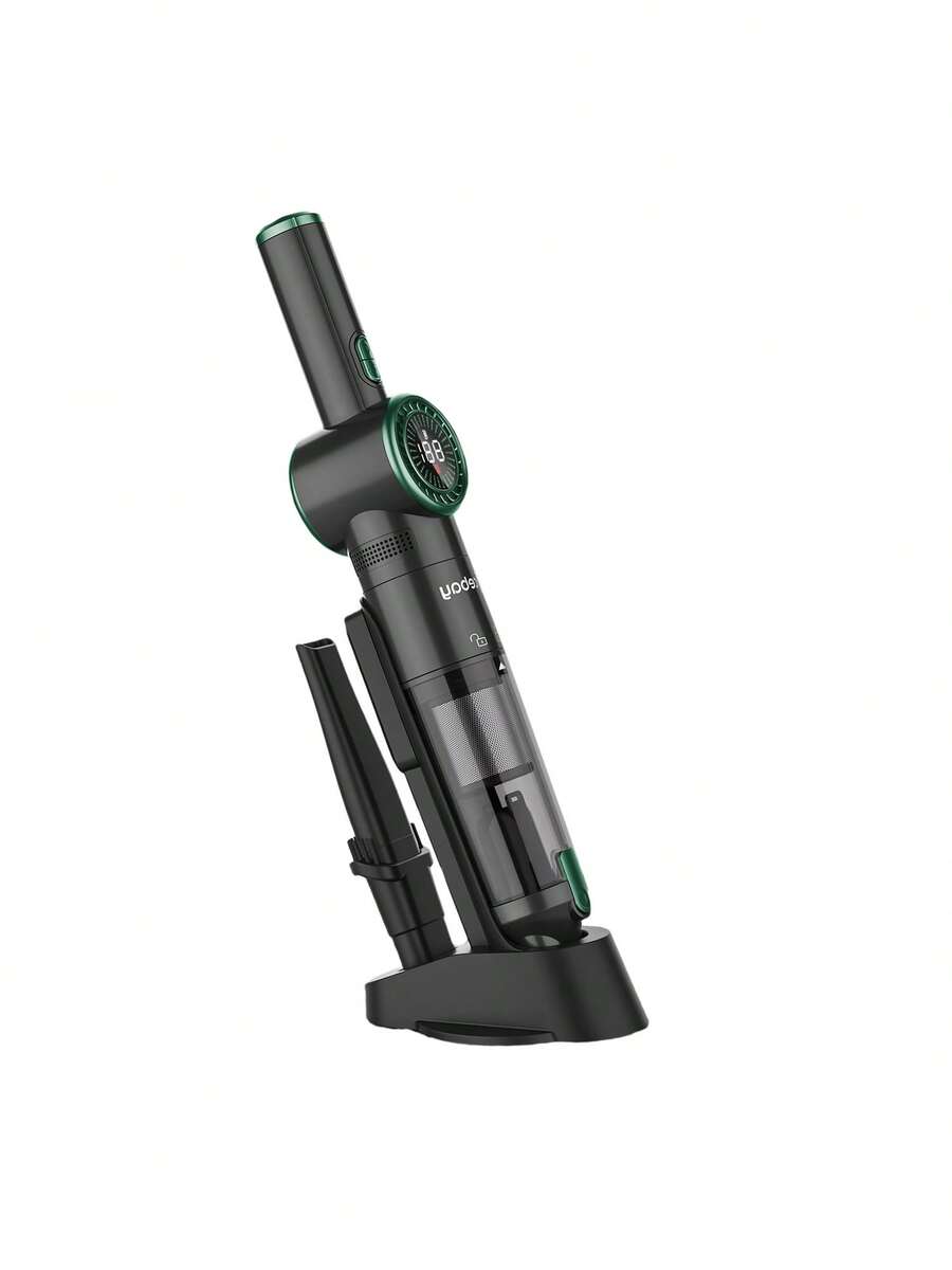 Portable Rechargeable Handheld Cordless Vacuum With 15KPA Strong Suction, LED Display And Fast Charging Dock, For Car, Pets And Home - Schwarz - Übersicht 1
