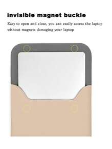 MOSISO Laptop Sleeve Compatible with MacBook Air 13 inch M2 A2681 M1 A2337 A2179 A1932/Pro 13 M2 M1 A2338 A2251 A2289 A2159 A1989 A1706 A1708, Faux Suede Leather Envelope Case with Small Bag - 杏 - 查看 2