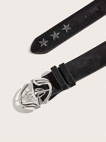 1 條女士星星裝飾腰帶 - 黑色 - 查看 2