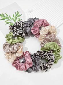 12 piezas de Scrunchies de moño de satén verde y rosa, accesorios para el cabello para mujeres, otoño, viaje, herramientas para el cabello, accesorios para mujeres, cosas para el cabello, cabello rizado, Scrunchies, Scrunchie, Scrunchies para el cabello, accesorios para el cabello rizado, regalos, viaje, regalos para mujeres, cosas para el cabello, rellenos de calcetines