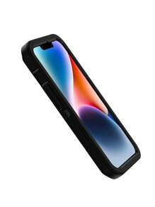 1 件(黑色+黑色)重型防摔保護全身堅固防震防塵三合一手機殼帶皮帶夾支架兼容 Iphone 三星 - 黑色+黑色 - 查看 3