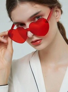 Party Heart Shaped Glasses - Multicolor - View 1