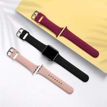 3包金屬扣軟矽膠蘋果手錶帶（不含錶盤），適用於蘋果手錶手環40mm 44mm 41mm 45mm 38mm 42mm 49mm，軟矽膠手錶帶與蘋果手錶系列9 8 7 6 5 4 3 1 SE Ultra兼容，適用於男女手錶帶 - 彩色 - 查看 2