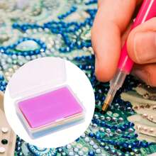 48件diy畫畫膠粘土套裝,鑽石畫筆膠水,彩色鑽石畫蠟與收納盒適用於5d鑽石畫刺繡配件(0.78in X 0.78in) - 彩色 - 查看 6