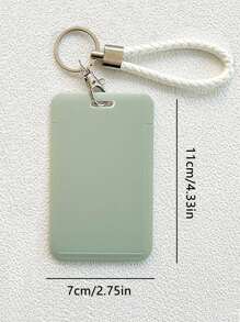 Solid Colour Business Card Holder Credit Bank Id Card Holder - Green - View 5